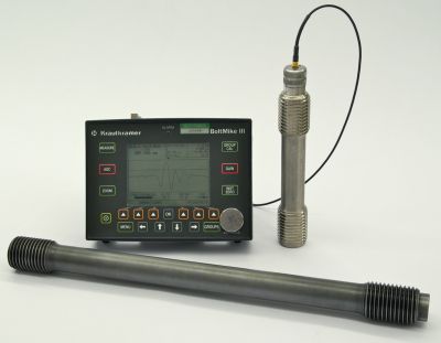Ultrasonic measurement unit for measuring bolt forces
