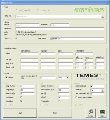 TEMES valve.teq software for valve testing
